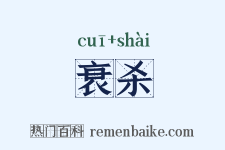 衰杀是什么意思的图片